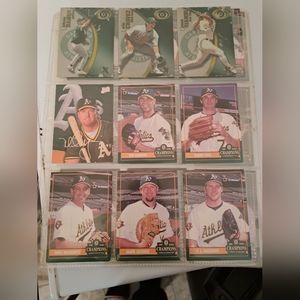 Oakland A's trading card bundle